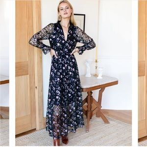 NWT Emerson Fry Lucybella Dress in Floral Sequins, Size S